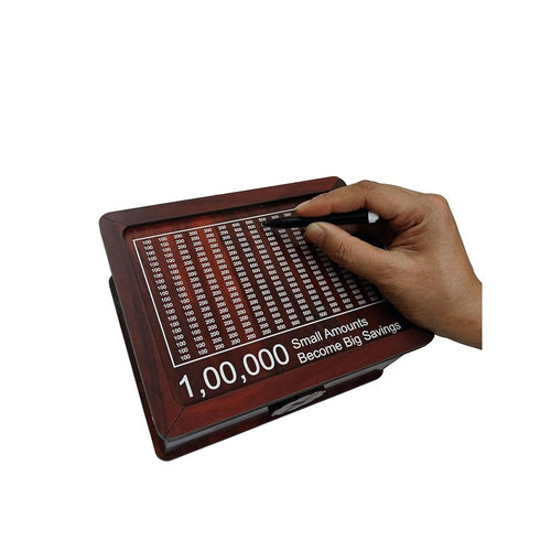Kraftsman Lakhpot Wooden Money Bank- Brown