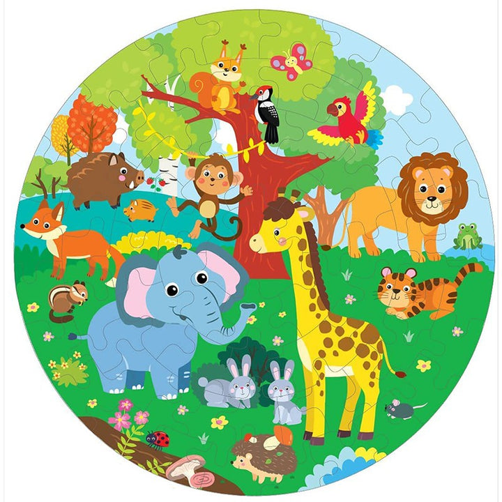 Creative Wooden Jigsaw Puzzle - 66 Pcs - Animal World