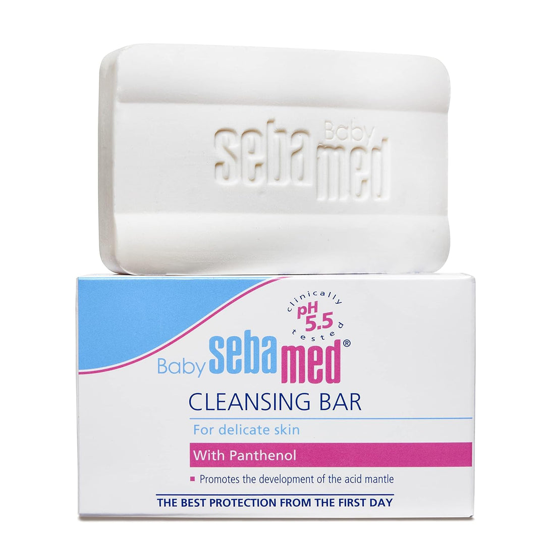 Sebamed Baby Cleansing Bar | Ph 5.5 | With Panthenol | No tears & Soap Free bar| For Delicate skin- 100 g