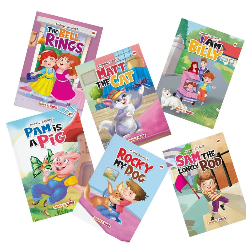 Phonic Reader (Illustrated) (Set of 6 Books) - Story Book for Kids