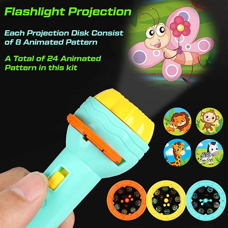 Baby Projector Torch (3 Slides) - Assorted Colours