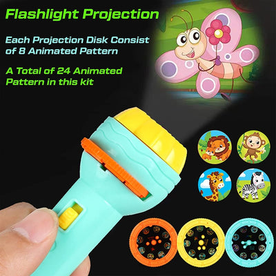 Baby Projector Torch (3 Slides) - Assorted Colours