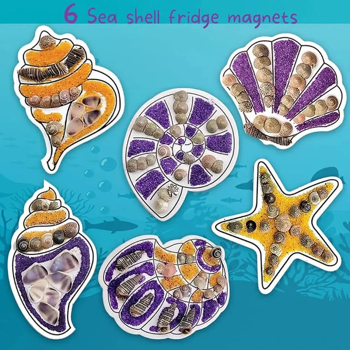 Toykraft Magnetic Marine Marvels - Sand Art & Fridge Magnet Kit, Creative DIY Gift for Kids