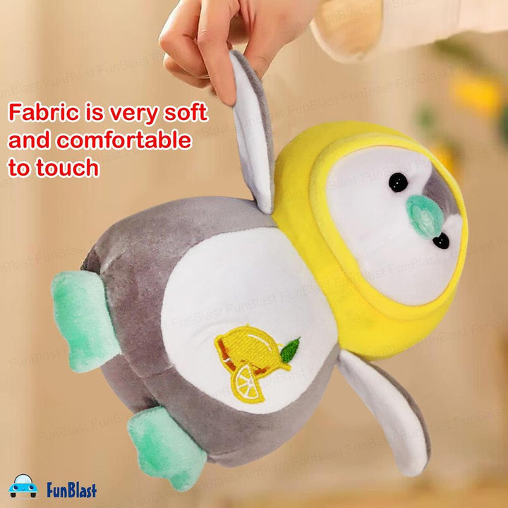 FunBlast Fruity Penguin Soft Toy | Fluffy Stuffed Plush Toy for Kids | Cute Huggable Penguin