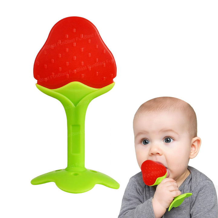 FunBlast Fruit Silicone Baby Teether | Food-Grade Soft Teething Toy for Infants & Toddlers
