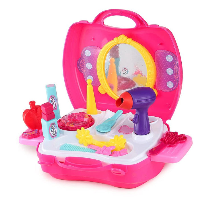 Pretend Play Beauty Salon Fashion Play Makeup kit and Cosmetic Toy Set