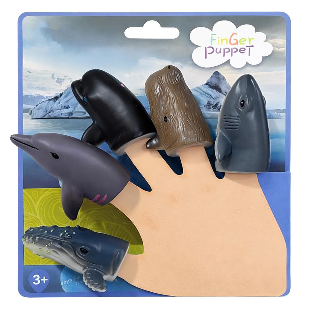 FunBlast Ocean Animals Finger Puppets | Storytelling Toys for Kids & Toddlers | Pack of 5