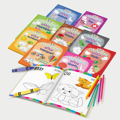 Little Colouring Books for Kids (Set of 10 Books)