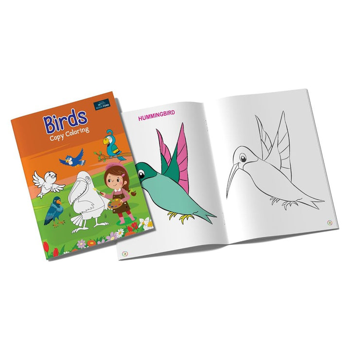 Birds Copy Coloring Books For Kids