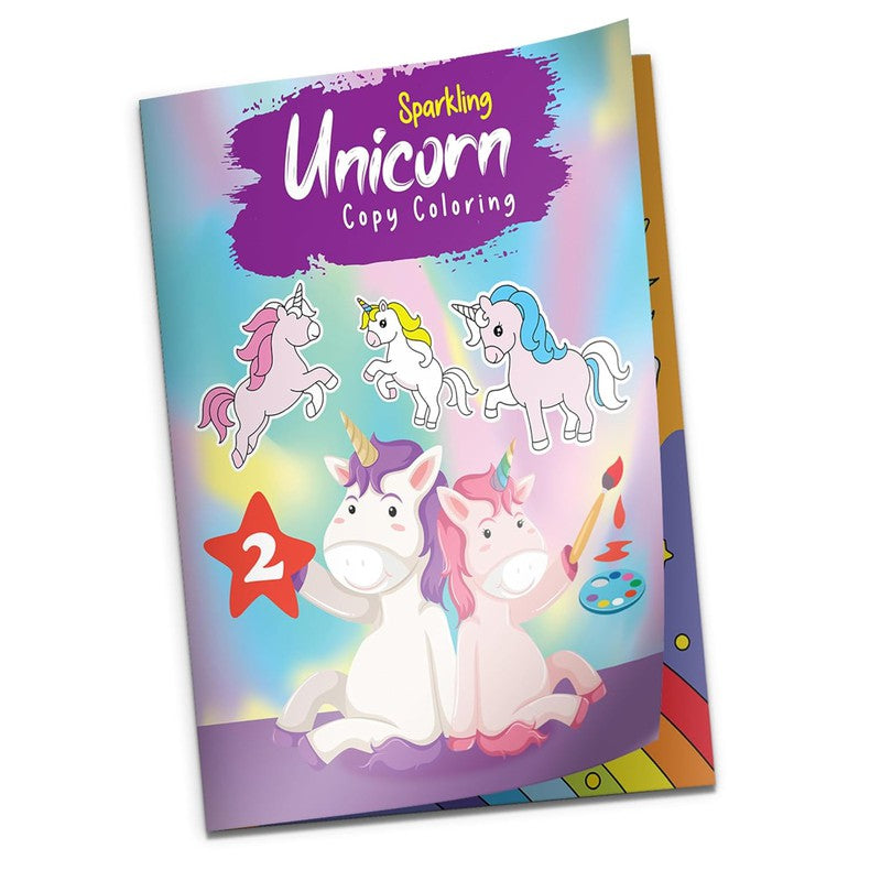 Sparkling Unicorn Copy Coloring Book - Set Of 2