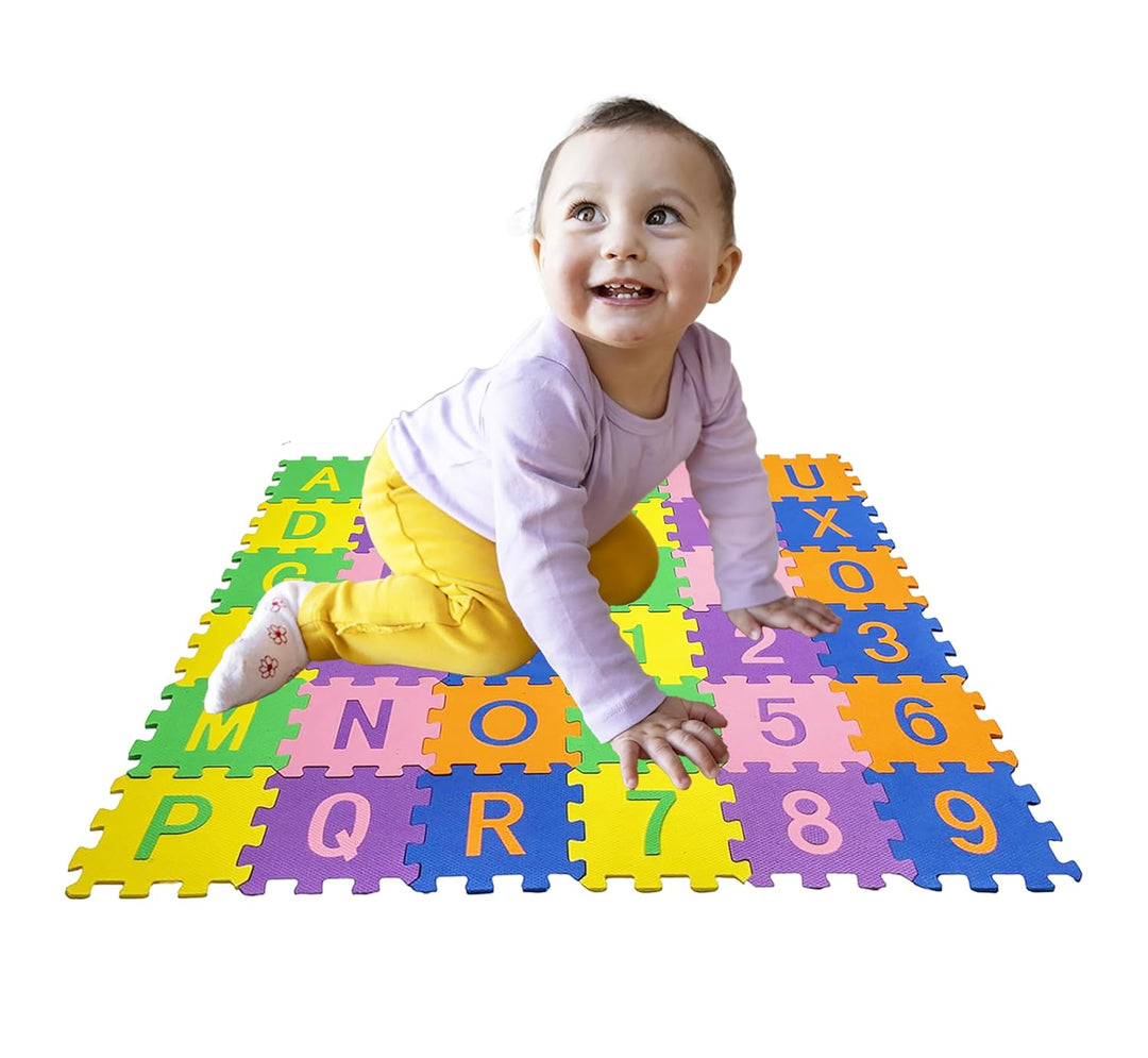 36 Pieces Alphabet & Number Puzzle Floor Mat for Kids