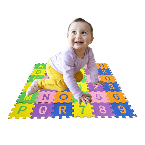 36 Pieces Alphabet & Number Puzzle Floor Mat for Kids