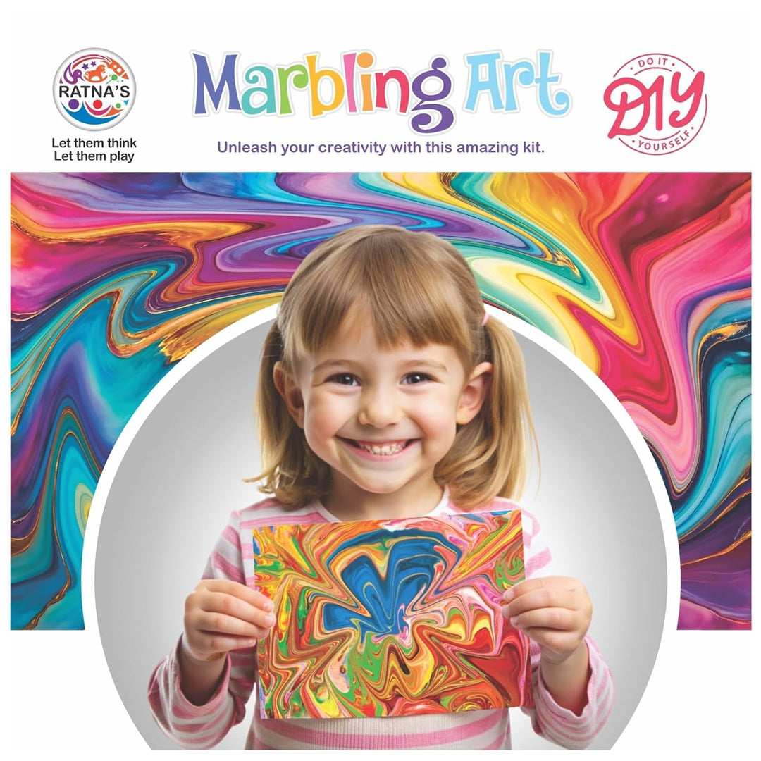 Ratna's Marbling Art & Craft Magic Paint Kit – Water Marbling | DIY Activity