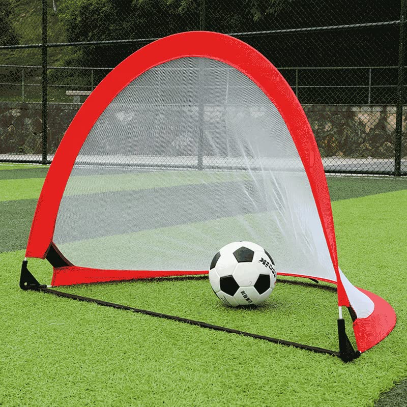 Fitfix Soccer Goal with Carry Bag - Portable Blue Pop up Net (80 cm x 45 cm)