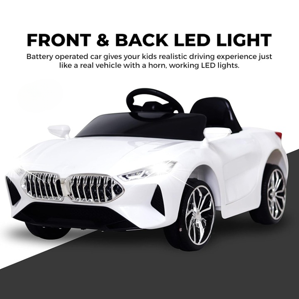 White Ride-On | Rechargeable Battery Operated | M4 Car (COD Not Available)