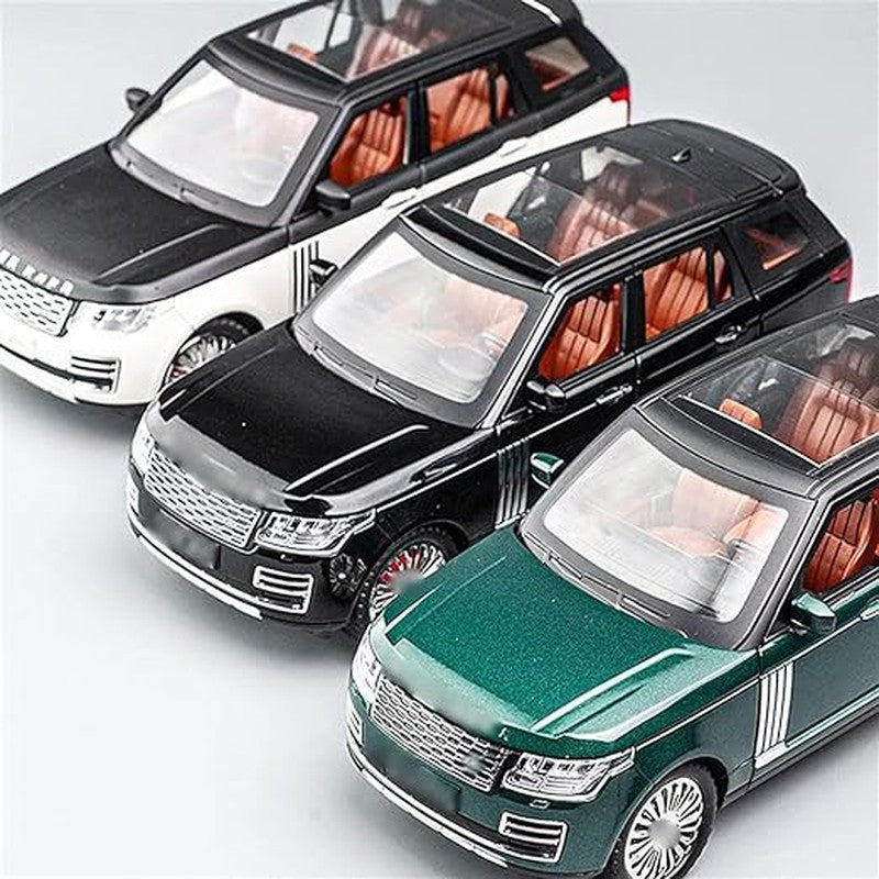 Resembling Big Model Defender Diecast Car Pullback, Light Sound 1:24 Scale (3 Years till Grown Ups)