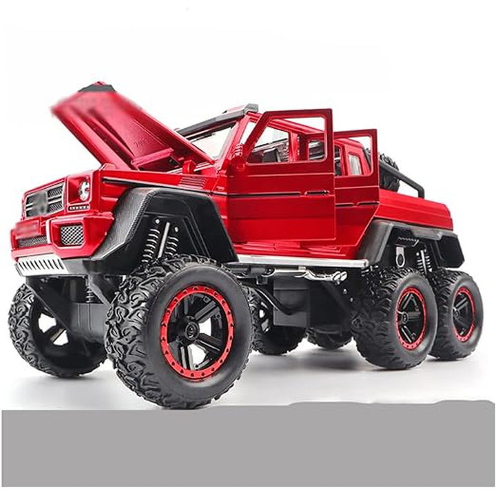 Resembling Amg 6X6 Kids Metal Diecast Car Modal Zinc Alloy Pull Back Car Toy Vehicles (Red)