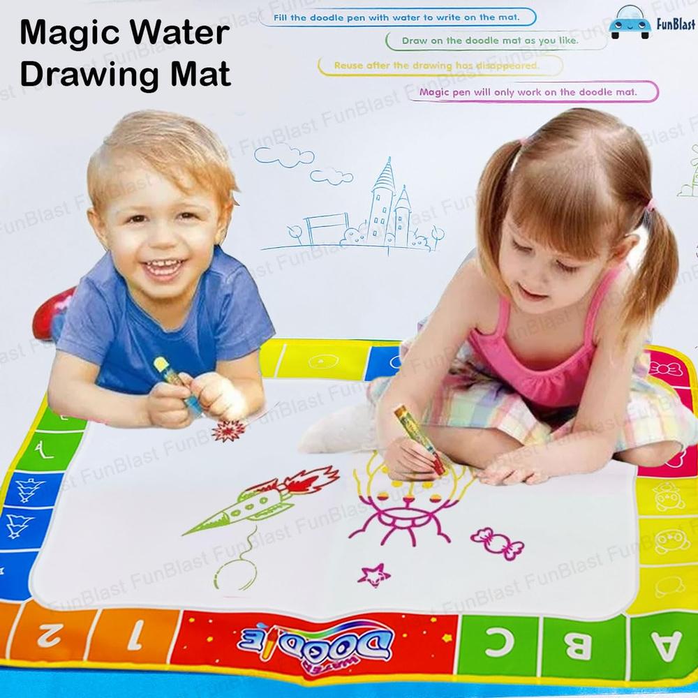 FunBlast Magic Water Drawing Mat with Rainbow Color Swatches | Aqua Magic Drawing Pad