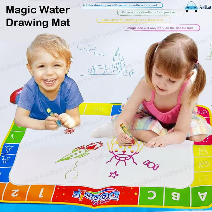 FunBlast Magic Water Drawing Mat with Rainbow Color Swatches | Aqua Magic Drawing Pad