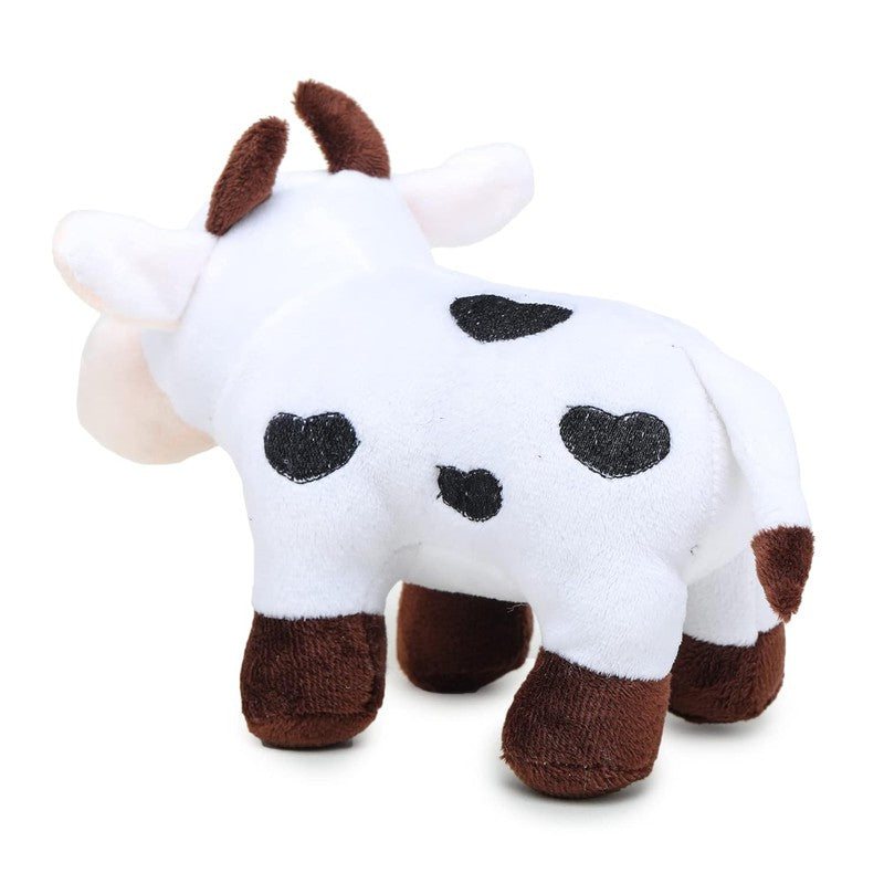 Plush Adorable Standing Cow with Smiling Face Stuffed Soft Doll Toy for Kids