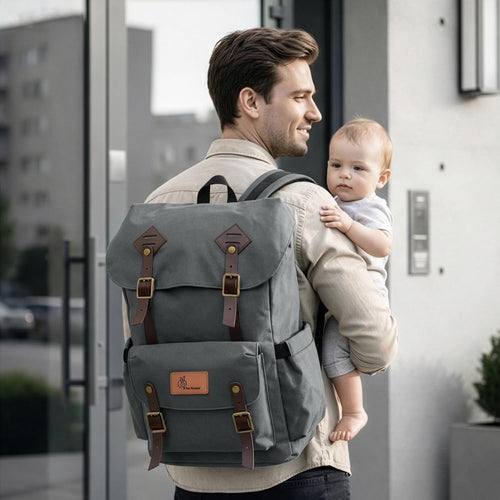 R for Rabbit Sportz Premium 900D Diaper Bag with Insulated Pockets | Upto 22 Liters - Graphite Grey