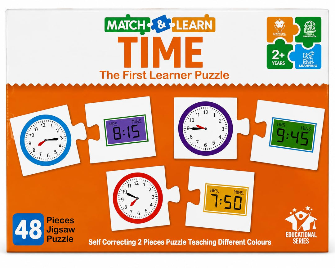 Ratna's Match & Learn - Time First Learner Jigsaw Puzzle | 48 Pieces