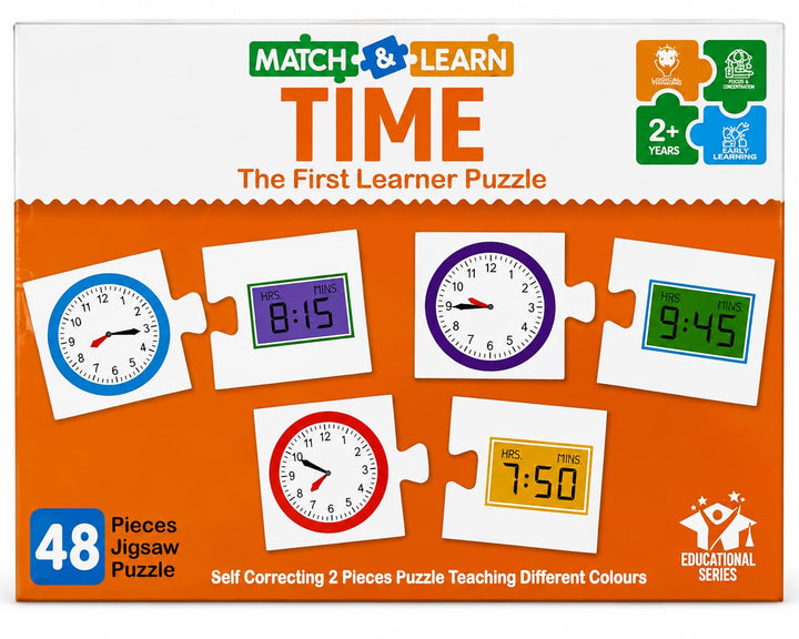 Ratna's Match & Learn - Time First Learner Jigsaw Puzzle | 48 Pieces