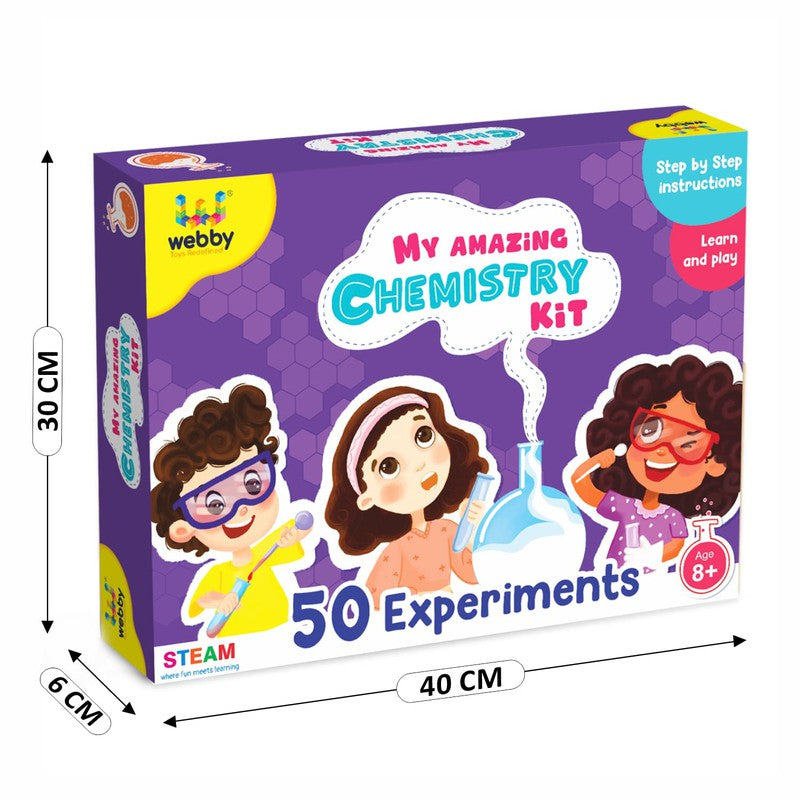 DIY Chemistry Kit with 50 Experiment, STEAM Learner, Educational & Learning Activity Toy Kit for Kids - Age 8+ (Large)