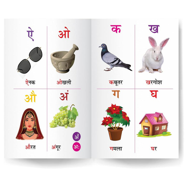 My Small Laminated Book- Hindi Varnmala Books For Kids