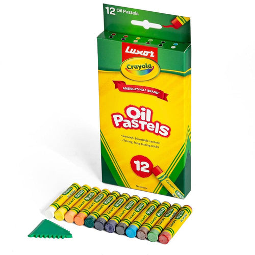 Luxor Crayola Oil Pastels – 12 Shades | Soft Pastels for Drawing & Coloring