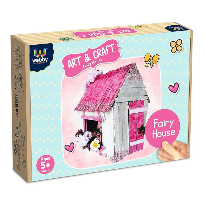 DIY Art and Craft Fairy House Build and Paint Activity Kit, Return Gift for Kids