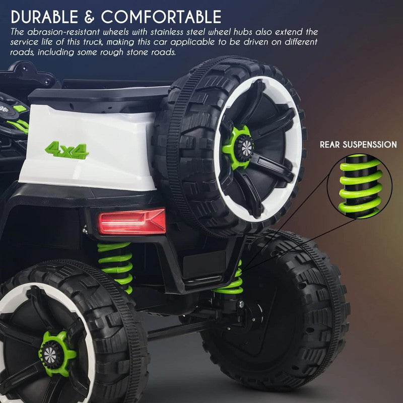 Battery Operated Ride-On Jeep for Kids with Music, Light & Rechargeable Battery | TUB1166 | COD Not Available