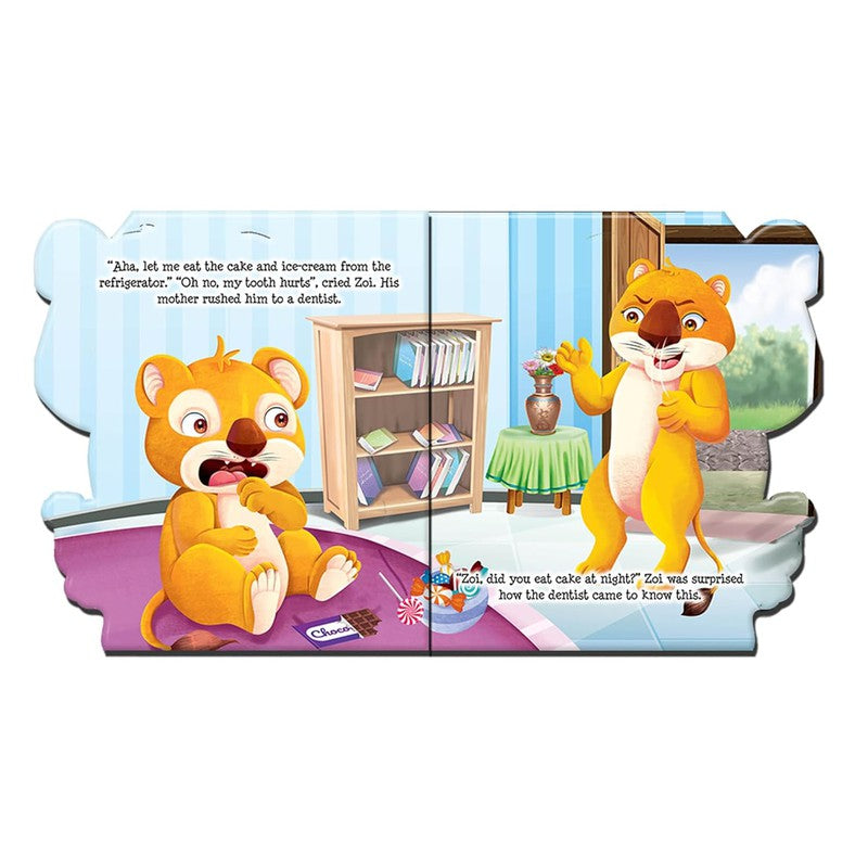 The Greedy Baby Lion Animal Shaped Story Board Book - Engaging and Educational Stories for Kids