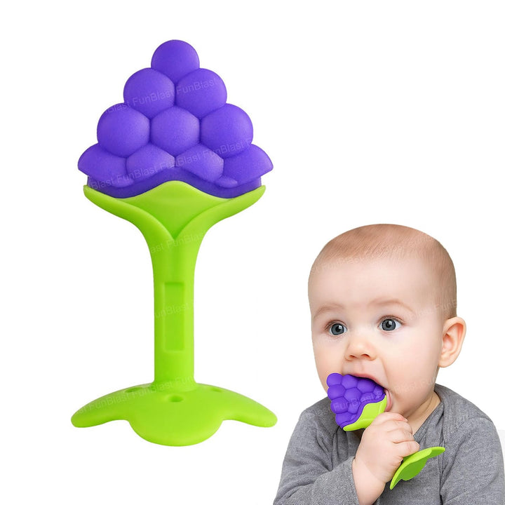FunBlast Fruit Silicone Baby Teether | Food-Grade Soft Teething Toy for Infants & Toddlers