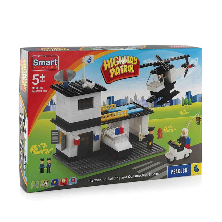 Smart Blocks Highway Patrol Building Bricks Puzzle Toy | 260 Interlocking Pieces | Creative Construction & Learning Toy