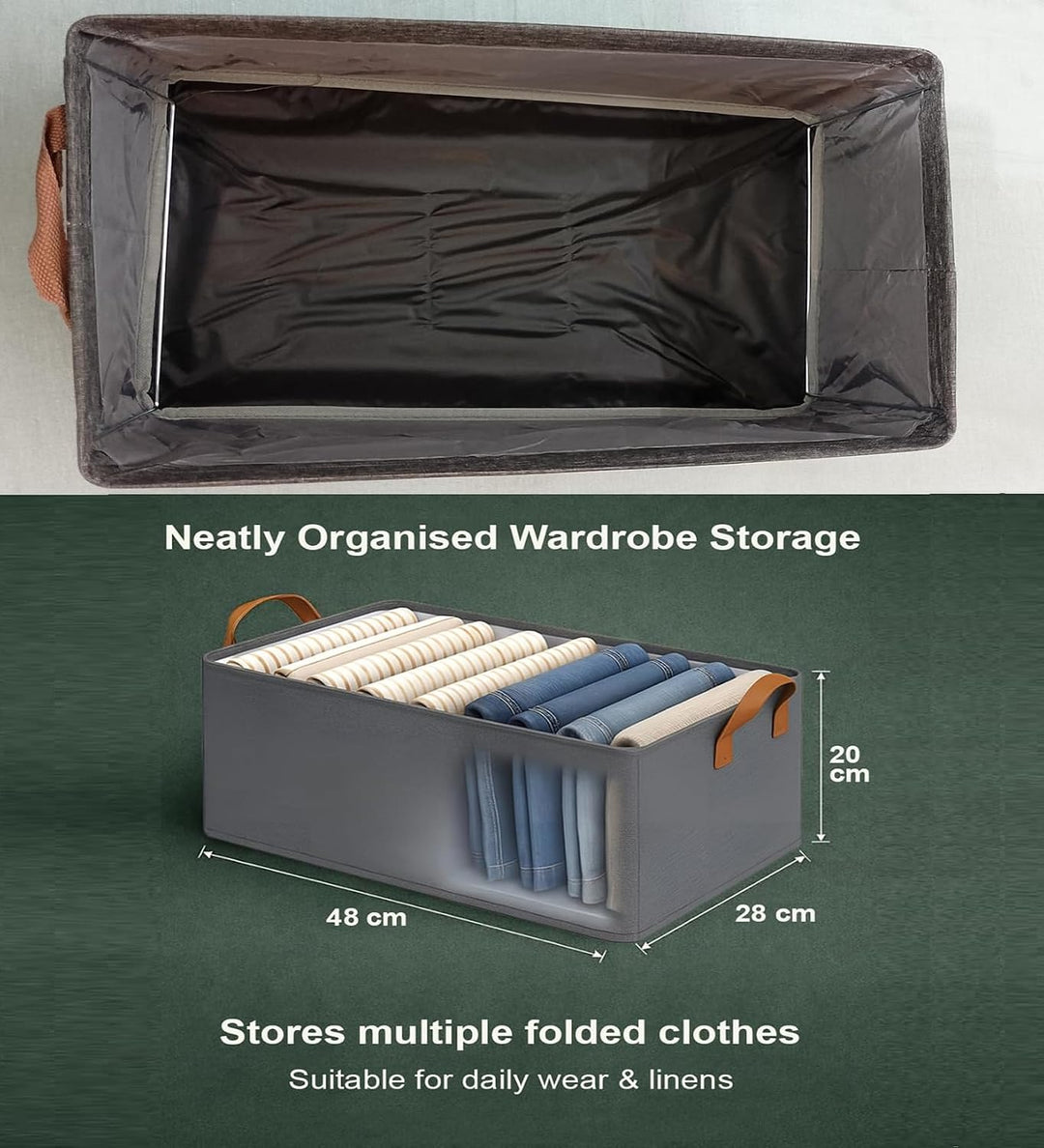 MUREN Foldable Storage Basket for Kids | 26 Liters