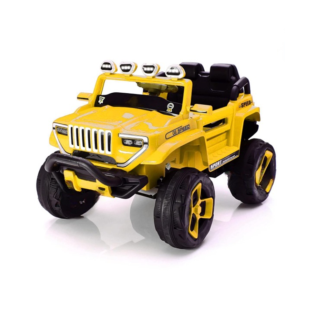 Yellow Ride-On | Wireless Remote, Bluetooth Mp3 Music and Rechargeable Battery Operated | Jeep A1200 4X4 (COD Not Available)