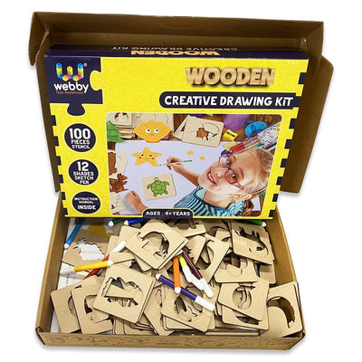 Creative Drawing Wooden Kit Toys - 100 Pcs