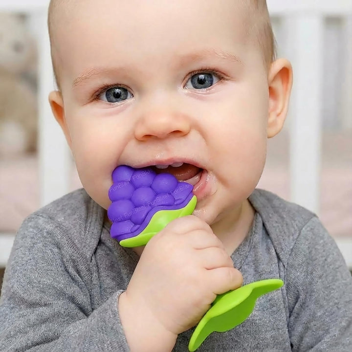 FunBlast Fruit Silicone Baby Teether | Food-Grade Soft Teething Toy for Infants & Toddlers