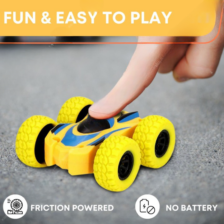 3D Tumbling Car Toy (Friction Powered Pull Back 360 Stunt Action)