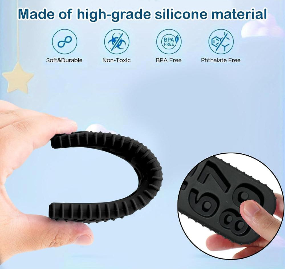 FunBlast Silicone Remote Teether for Babies – Black | Soft Chew Toy for Teething & Biting Skill Development