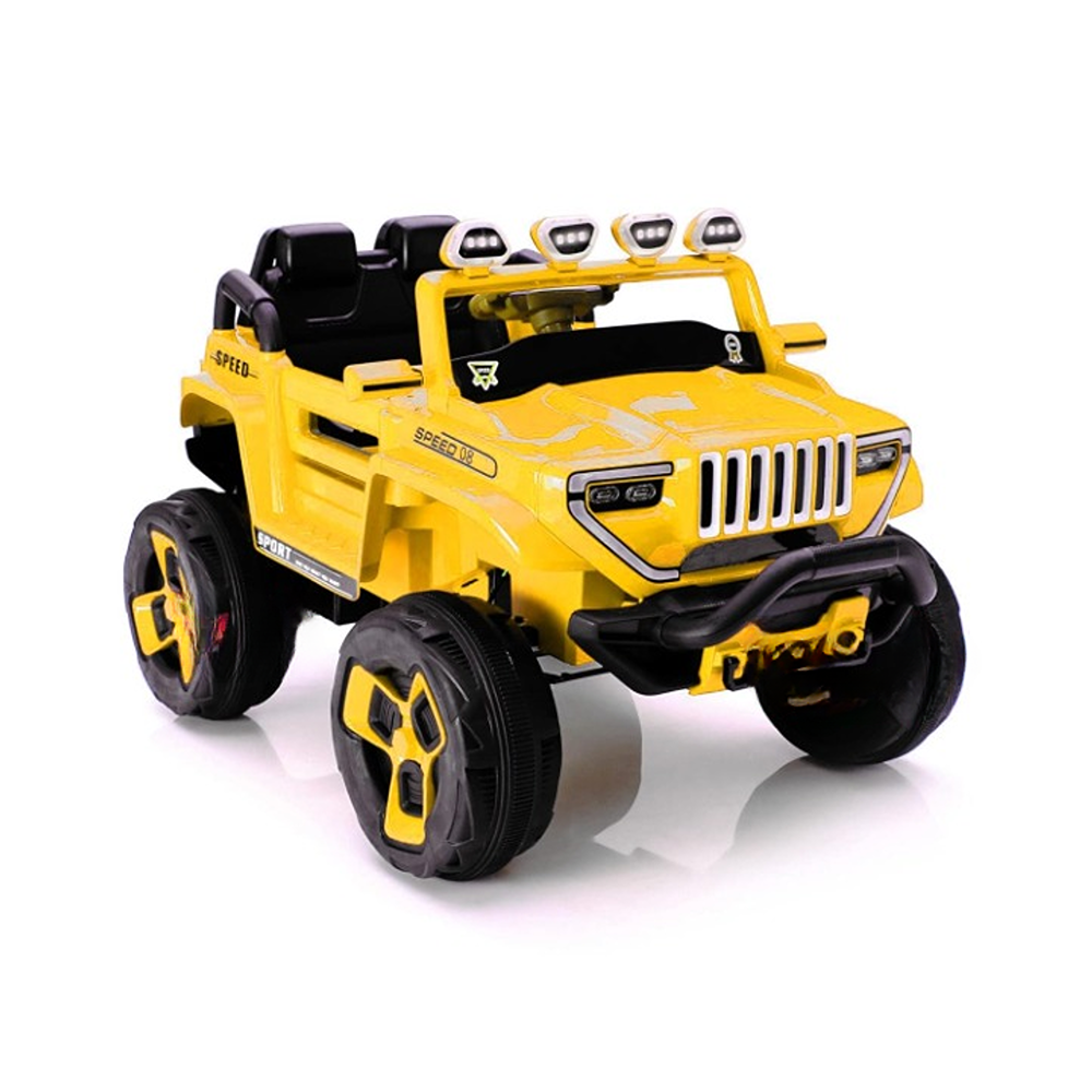 Yellow Ride-On | Wireless Remote, Bluetooth Mp3 Music and Rechargeable Battery Operated | Jeep A1200 4X4 (COD Not Available)