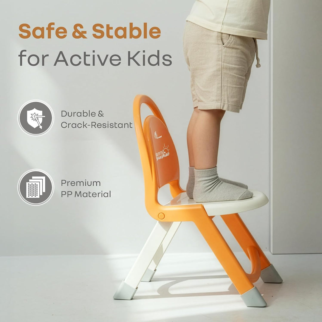 R for Rabbit Jelly Bean Zippy Foldable Kids Chair  - Orange White
