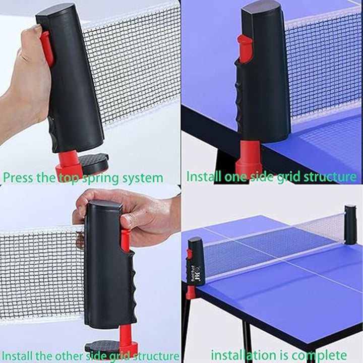 MUREN Adjustable Table Tennis Ping Pong Net | Portable Retractable Universal Clamp