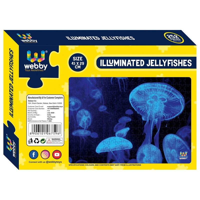 Illuminated Jellyfishes Jigsaw Puzzle, 252 pieces