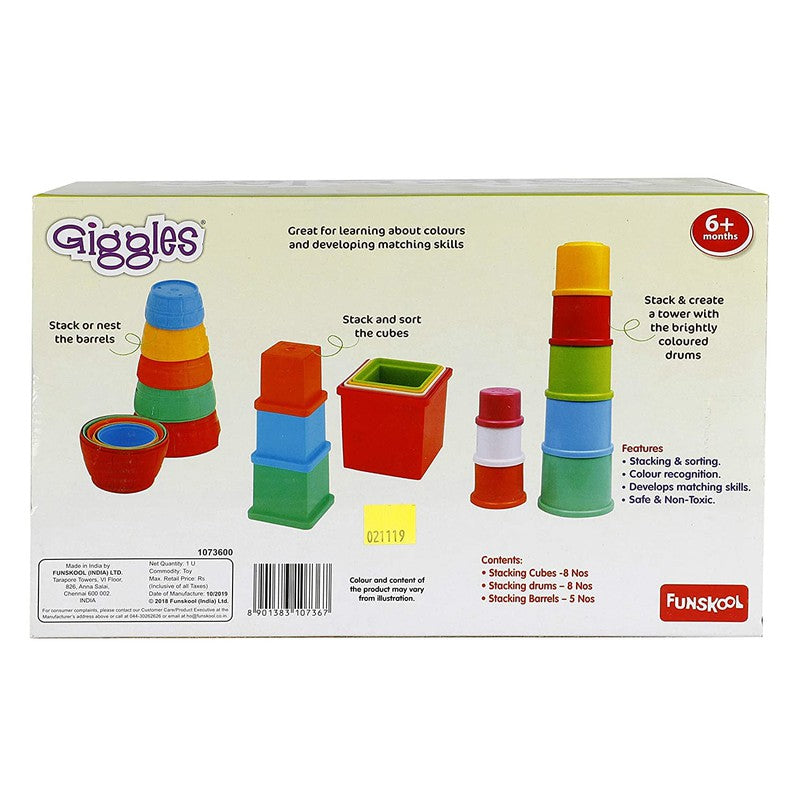 Original Funskool Giggles Stack & Tumbler Toy Gift Set
