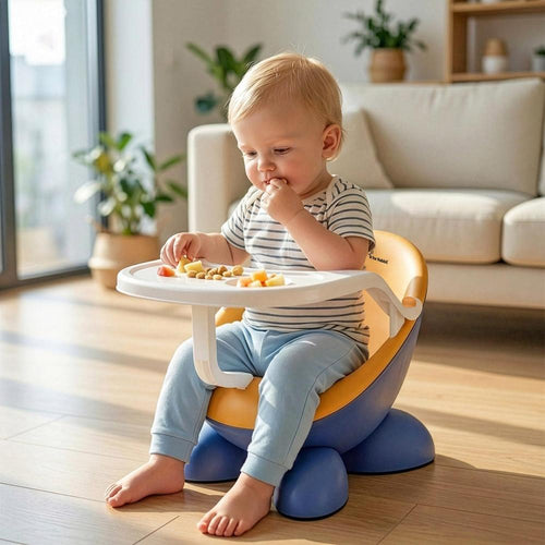 R for Rabbit 2 in 1 Multi-Functional Baby Study/Meal Seating Chair with High Backrest | Jelly Bean Fab | Weight Capacity - 20 Kgs | 6 Months to 3 Years