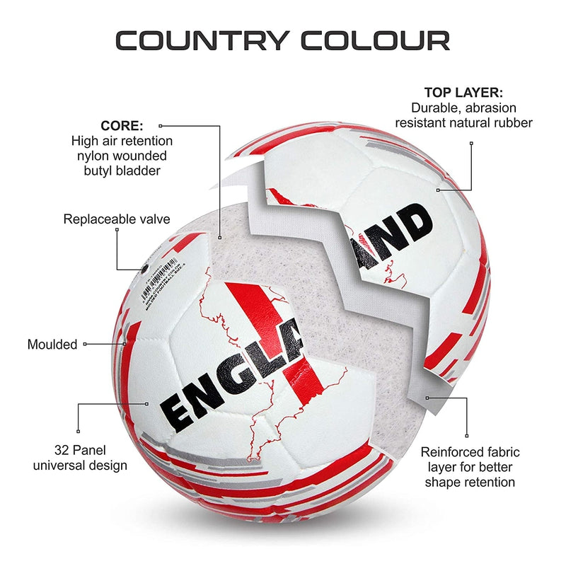 Nivia Football Size 3 Country Colour Moulded England (3-6 Years)