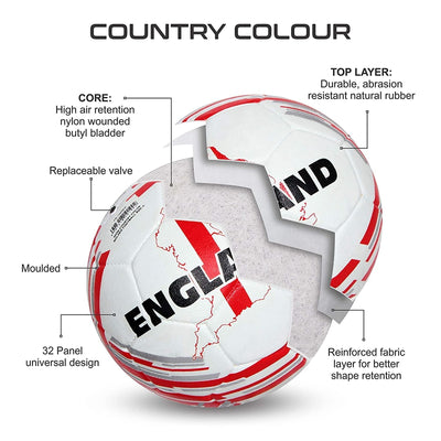 Nivia Football Size 3 Country Colour Moulded England (3-6 Years)