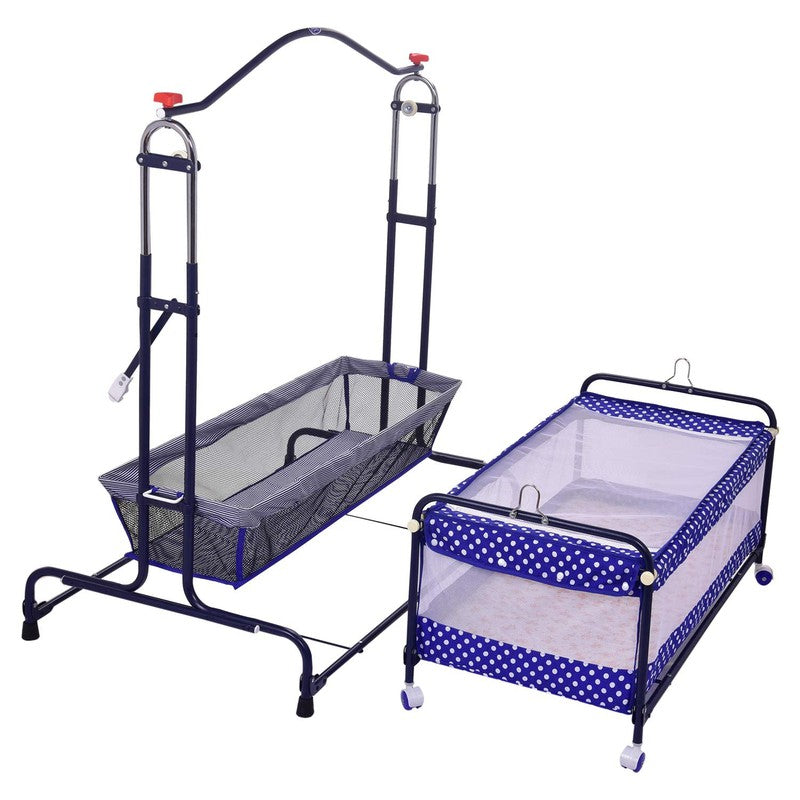 Compact Cradle SDX with Adjustable Height and Large Basket | Easy Flat Folding | Protective Net Cover | COD Not Available